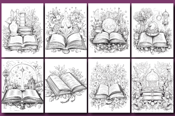 Digital product  Magic Book Coloring Pages V - 1