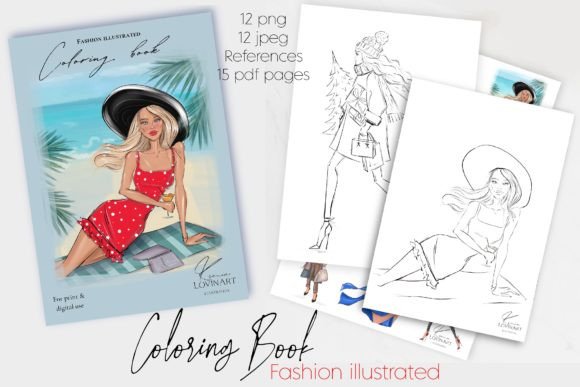 Fashion Coloring Book, Coloring Pages graphique