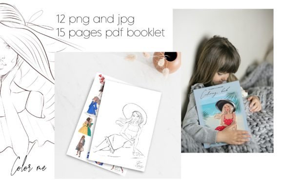 Fashion Coloring Book, Coloring Pages graphique