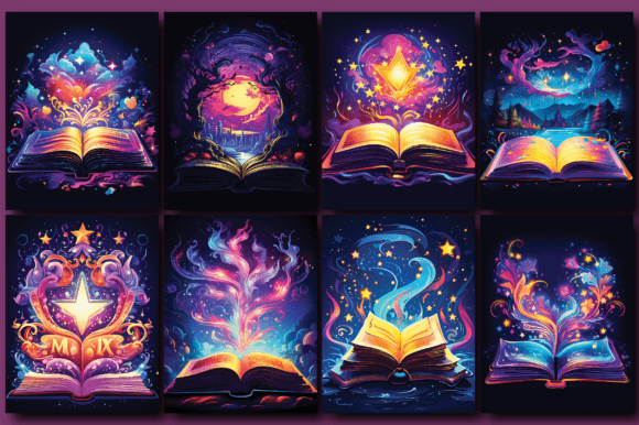 Digital product Magic Book Coloring Pages V - 1 - digibookface